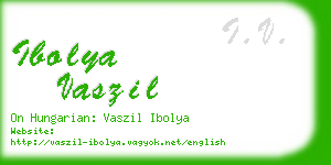 ibolya vaszil business card